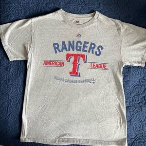 Kids size medium Texas Rangers shirt.  Good condition.